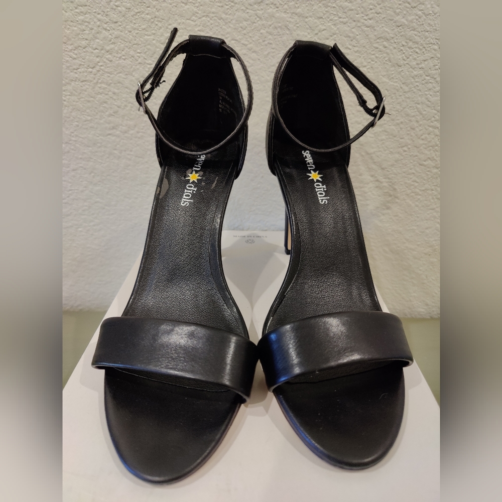 Seven Dials Black Strappy Heels